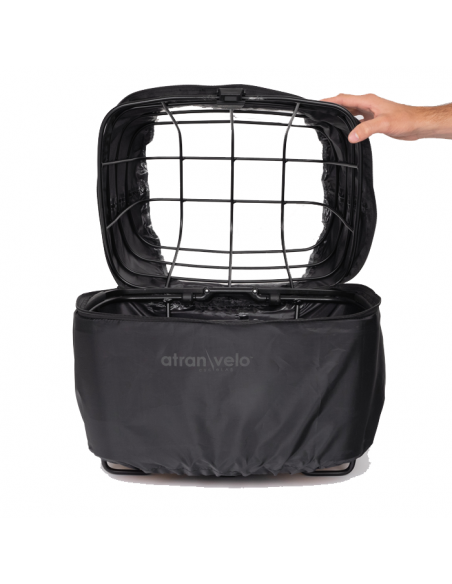 Regnskydd rainy duo svart med fönster för bla. duo korg