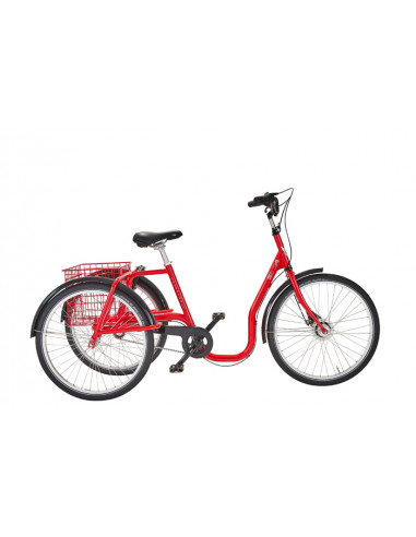 Skeppshult Trehjuling 2 hjul bak 24 tum