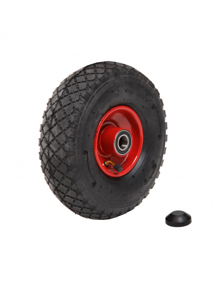 Hjul 3.00-4, metall fälg, inkl. däck och slang, s-310, deli