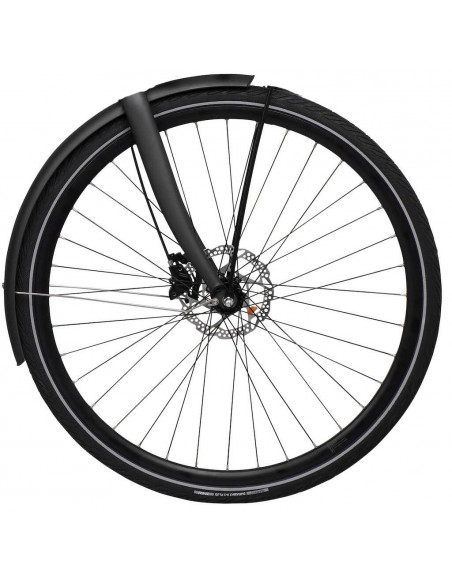 Hjul fram 622-21 db svart bromsskiva fast axel 36-håls