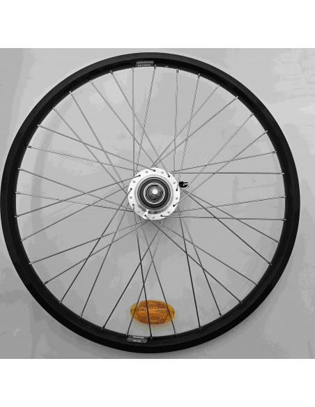 Bakhjul 7-v 559 skivbroms förstärkt svart aluminium shimano nexus