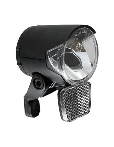 Framlampa mr-4 h-black för navdynamo/ebike 12v 120 lumen hermans