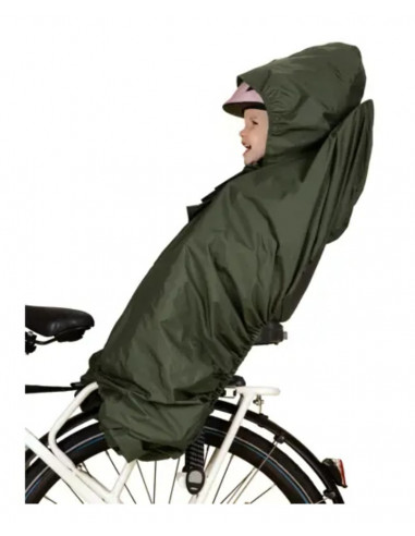 Regnponcho grön för barn i barnsits hamax