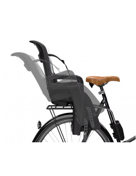 Barnsits ridealong 2 mörkgrå ställbar med ramfäste thule