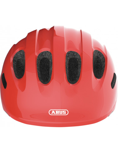 Hjälm smiley 2.0 50-55 cm röd med grönt spänne abus