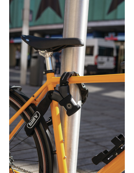 Låskätting yardo 7807f 110 cm svart fingeravtryck abus