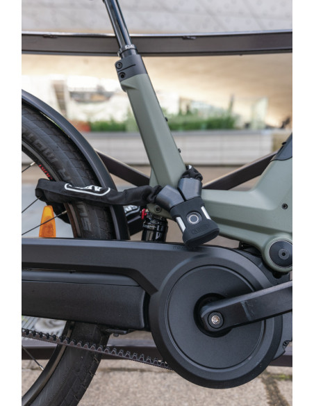 Låskätting yardo 7807f 110 cm svart fingeravtryck abus