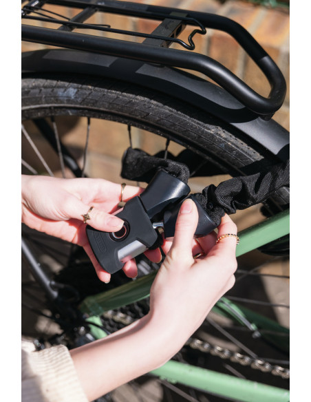 Låskätting yardo 7807f 110 cm svart fingeravtryck abus