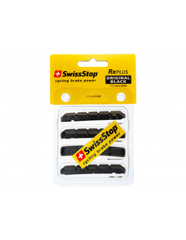 Bromsgummi för v-broms 70 mm 2 par för aluminium fälg swissstop