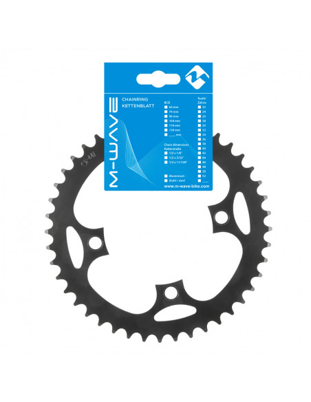 Kedjedrev 44-t 1/2x3/32 elcykel 4-bult 104 mm bcd104 stål m-wave