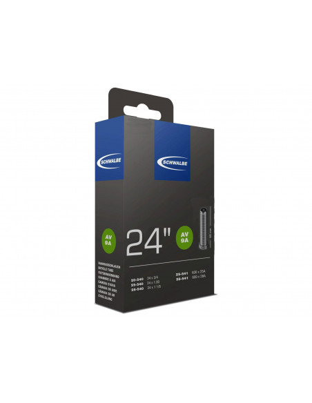 Slang 24 tum 24x1 (20/28-540/541) 40 mm bilventil schwalbe