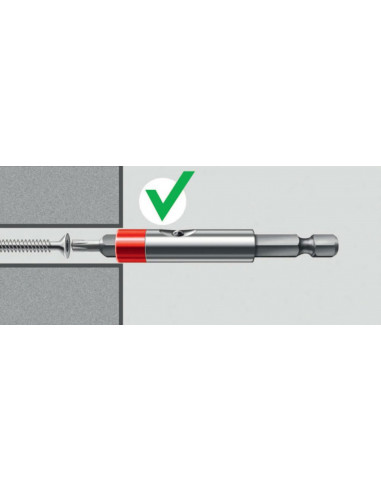 Bitshållare magnetisk 1/4 tum 65 mm lång wurth