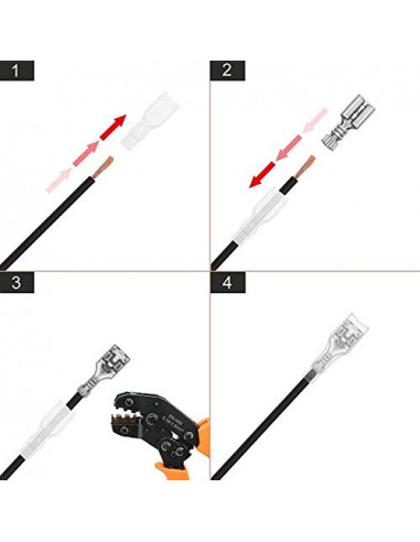 Flatstift hona 2,8 mm oisolerad