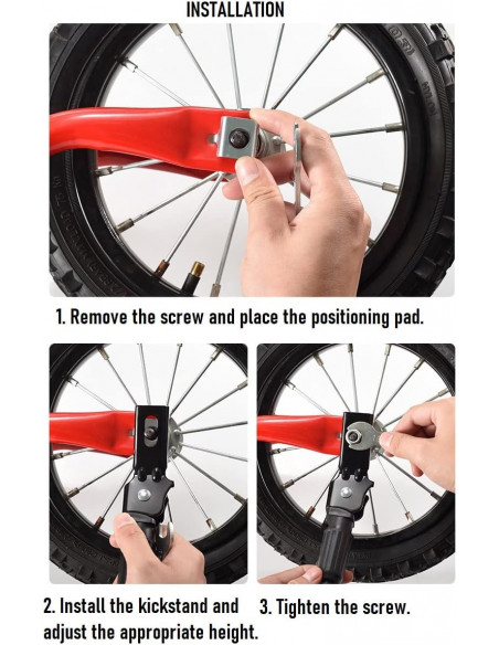 Stöd 12 tum svart ställbart