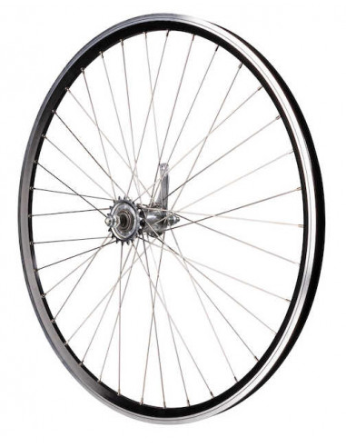 Bakhjul 28 tum (622) 0-v svart