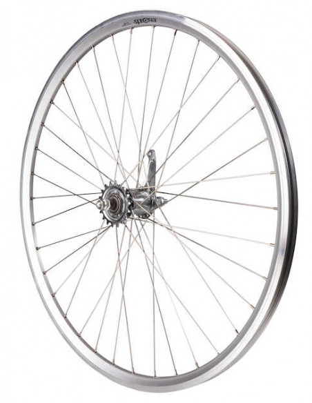 Bakhjul 28 tum (622) 0-v silver
