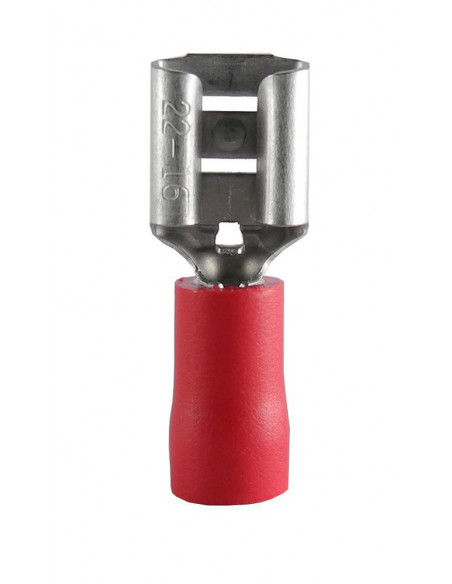 Flatstiftshylsa 0,5-1,5 mm 6,3 x 0,8 mm röd