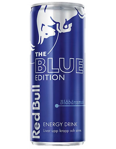 Red bull energidryck blåbär burk