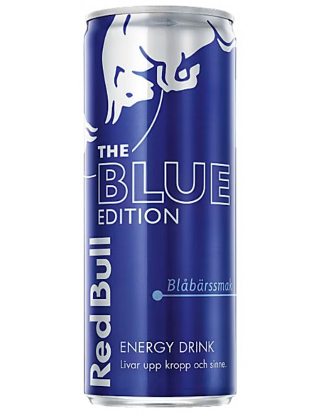 Red bull energidryck blåbär burk