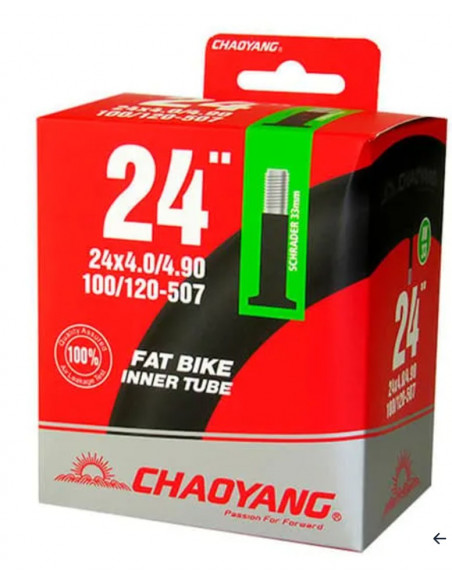 Slang 24 tum 100/120-507 fatbike (24x4.00/4.90) 33 mm bilventil chaoyang