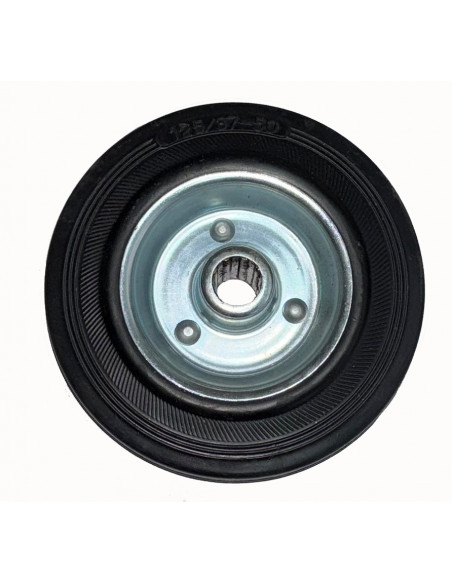 Hjul gummi 125/37-50 med helgjutet däck för transportvagn mm.