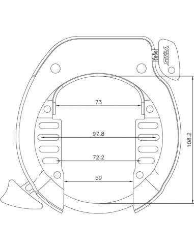 Ringlås svart xl med plug-in yws
