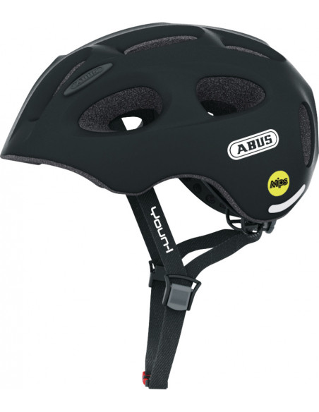 Hjälm youn-i 52-57 cm svart med mips abus