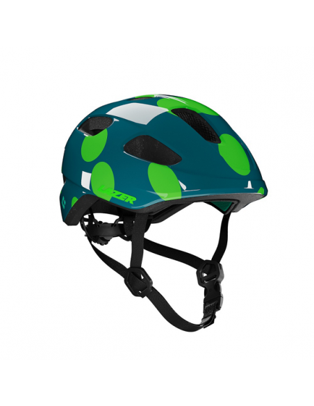 Hjälm nutz 2.0 kineticore 50-56 cm blå med gröna prickar lazer