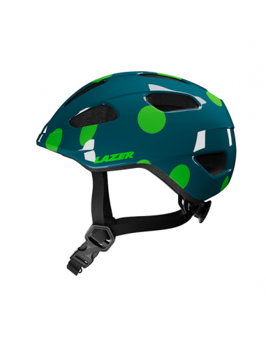 Hjälm nutz 2.0 kineticore 50-56 cm blå med gröna prickar lazer