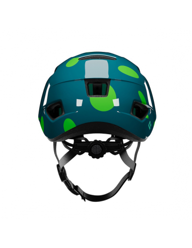 Hjälm nutz 2.0 kineticore 50-56 cm blå med gröna prickar lazer