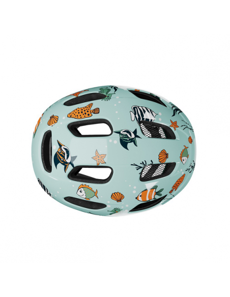 Hjälm pnut 2.0 kineticore 46-52 cm grön med sjödjur lazer