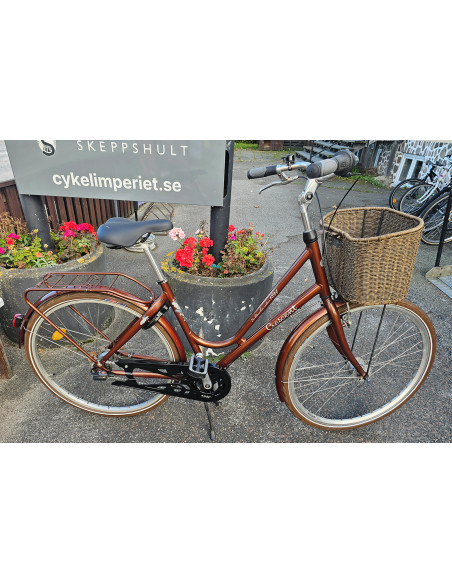 Begagnad Crescent 7-v 28 tum brun dam cykel