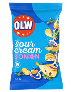 Chips sourcream & onion 40 gram olw