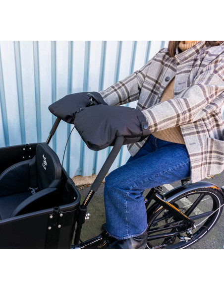 Cykelvantar cargo och barnvagn svart weathergoods