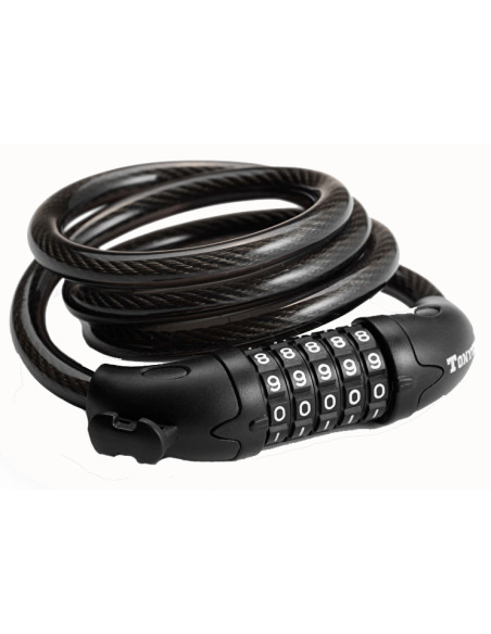 Wirelås 12 x 1000 mm spiral kombinationslås