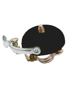 Ringklocka retro mässing svart