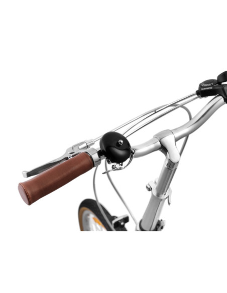 Ringklocka retro mässing svart