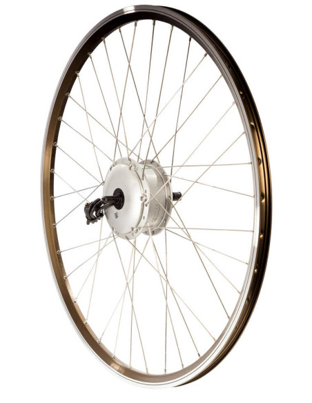 Framhjul 28 tum guld för crescent elcykel e-going med rullbroms 2017-2019
