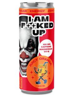 Energidryck juicy orange 33 cl burk fucked up