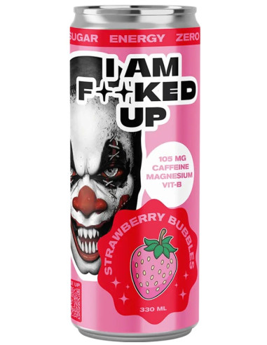Energidryck strawberry 33 cl burk fucked up