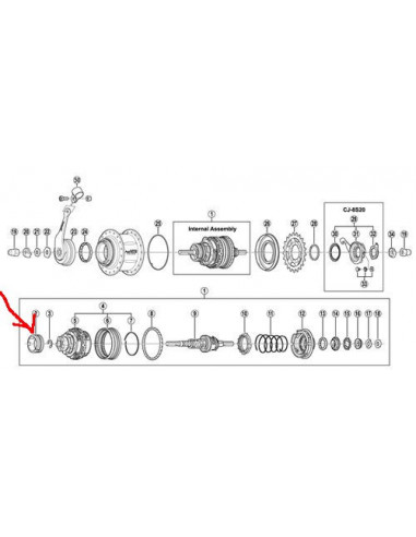 Bromssko 8-v 3-delad sg-8c/r shimano