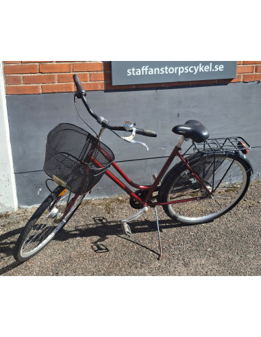 Begagnad Skeppshult Nova 7-v 28 tum röd dam cykel
