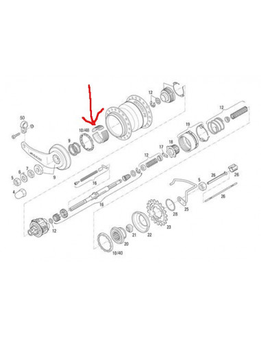 Bromssko spectro 5-v & 7-v 3-delad sram