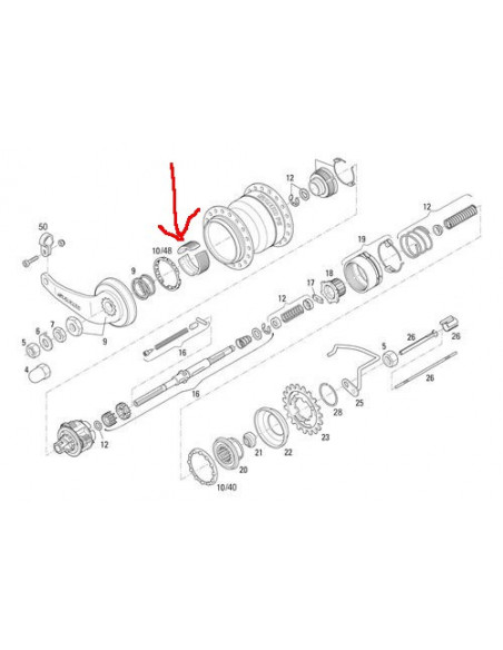Bromssko spectro 5-v & 7-v 3-delad sram