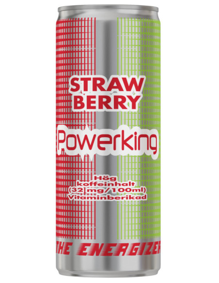Energy dryck Powerking strawberry 25 cl Burk