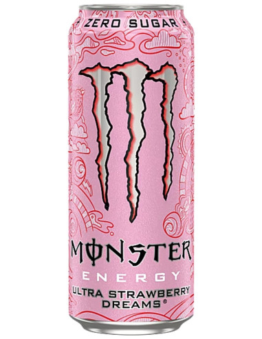 Monster ultra strawberry zero energidryck 50 cl burk