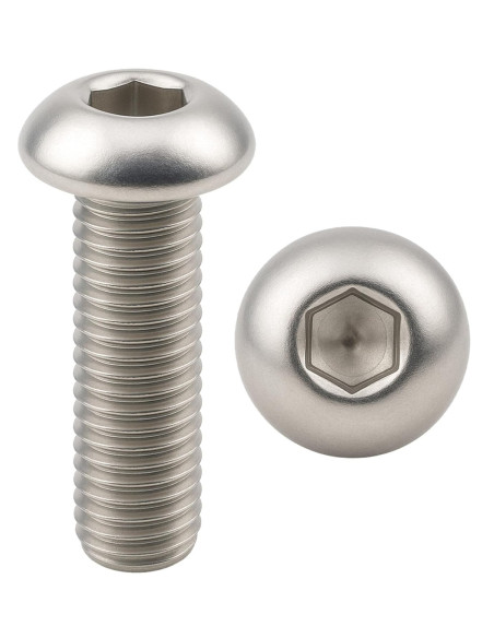 Skruv M8 x 20 mm rostfri insex kullrig