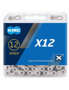 Kedja 12-del x12 silver/svart 126L kmc