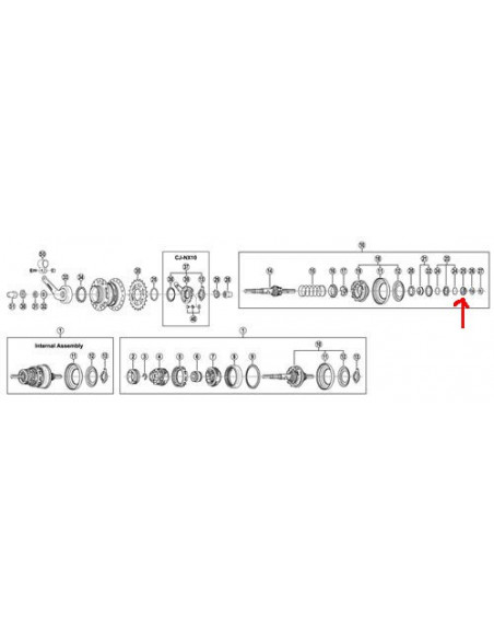 Låsbricka nexus 7-v shimano