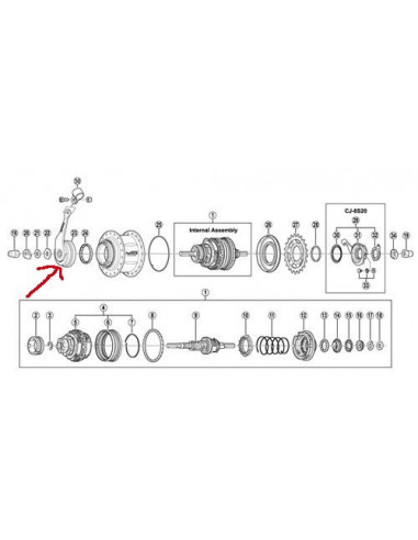 Bromsarm nexus 8-v för 3-del bromssko shimano